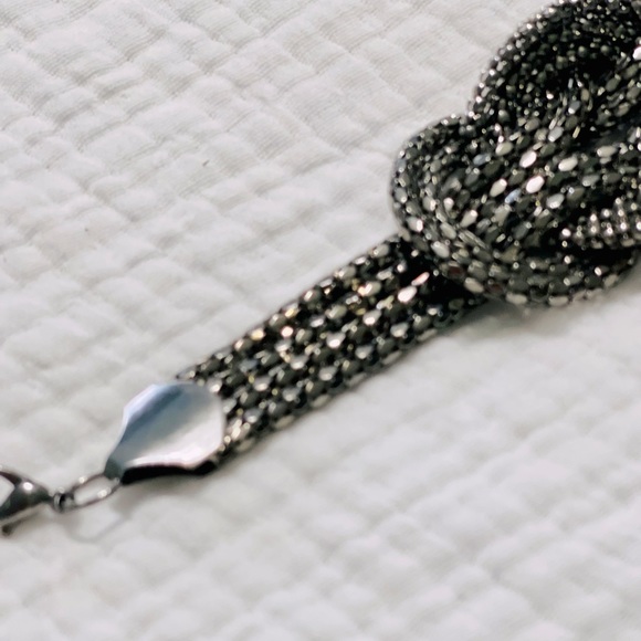 Nordstrom Knotted Chain Bracelet Silver/Chrome ONE SIZE NWOT - Picture 7 of 14